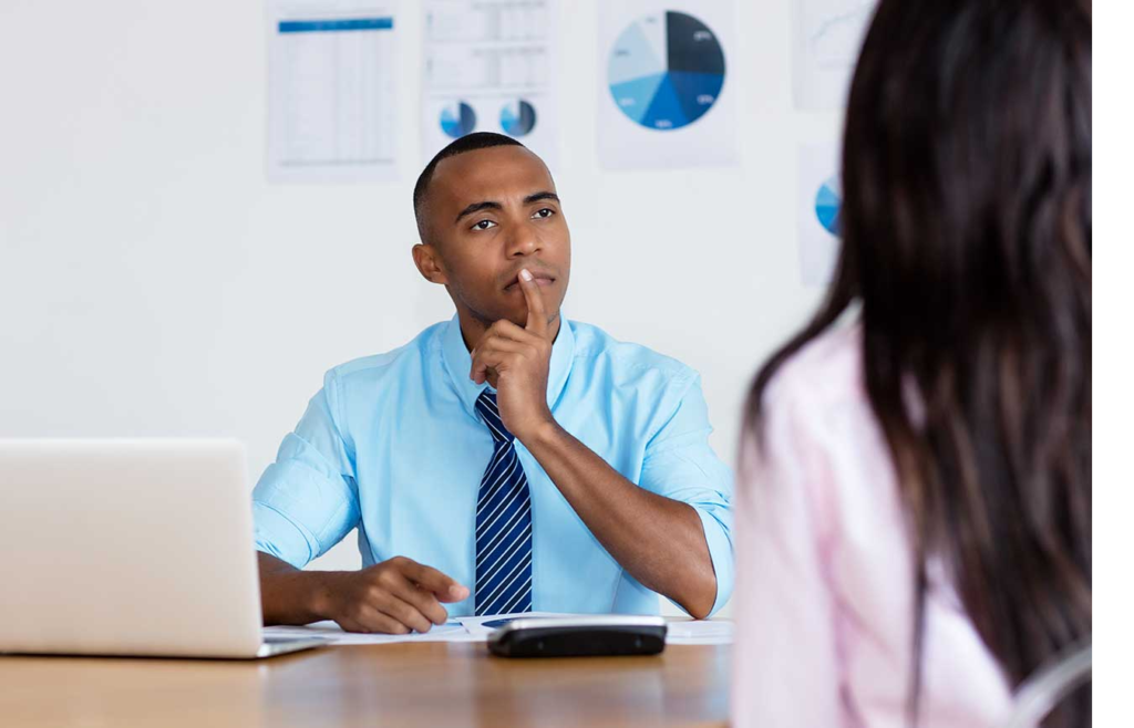businessman assessing poor leadership habits