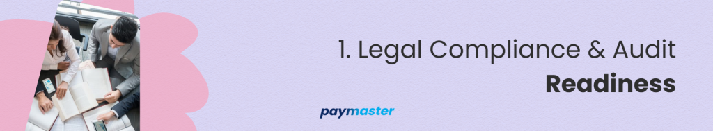 1. Legal Compliance & Audit Readiness